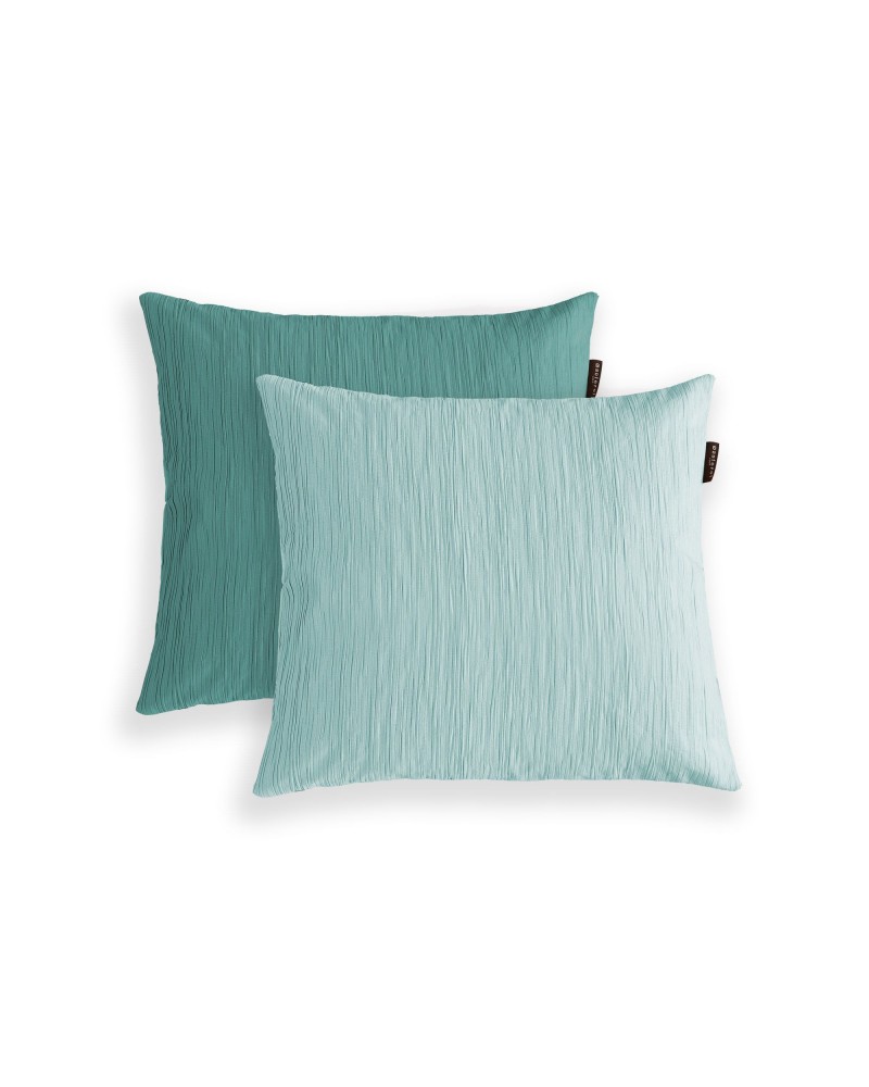 COJÍN BICOLOR TURQUESAS