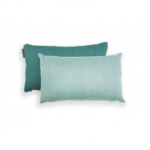 COJÍN BICOLOR TURQUESAS