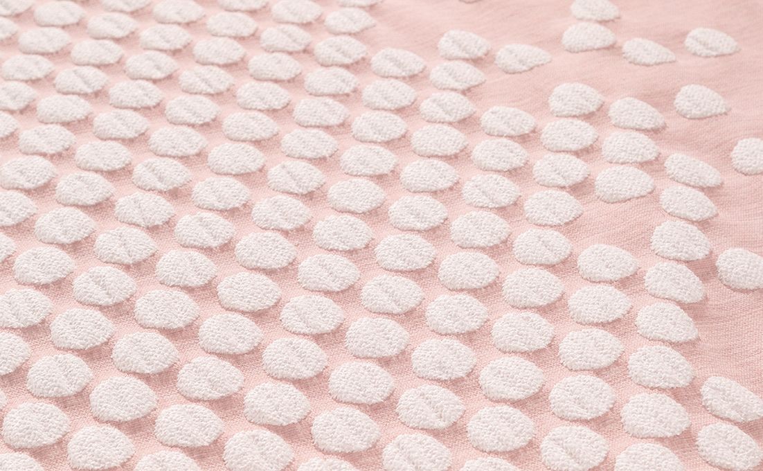 COLCHA CUBRECAMA JACQUARD PUNKT SHABBY CHIC ROSA