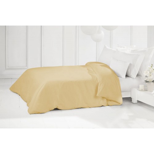 FUNDA NÓRDICA ALGODÓN PERCAL 200 HILOS MOSTAZA