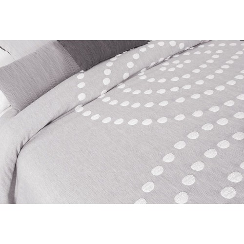 COLCHA CUBRECAMA JACQUARD PUNKTWELLEN SHABBY CHIC GRIS