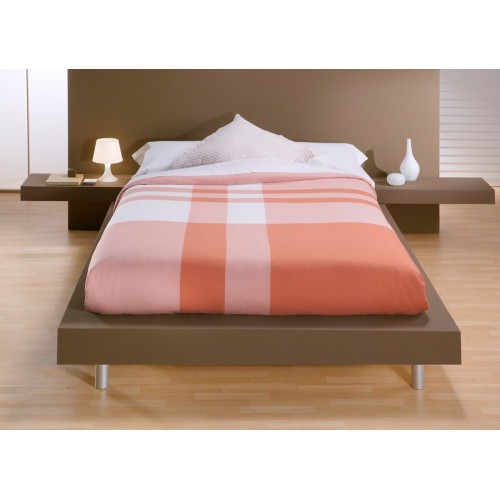 JUEGO FUNDA NORDICA COTTON CUADROS ROJOS