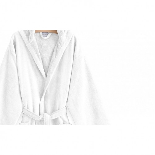 ALBORNOZ TERCIOPELO CON CAPUCHA BLANCO