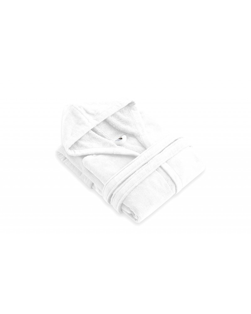 ALBORNOZ TERCIOPELO CON CAPUCHA BLANCO