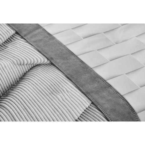 EDREDÓN VISUAL CUERO EFECTO TRES DIMENSIONES GRIS PIZARRA & TIZA