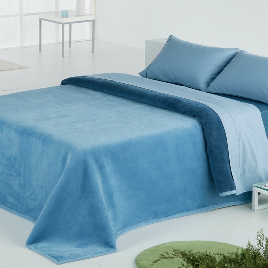 Maison Exclusive Manta con peso tela azul 152x203 cm 11 kg