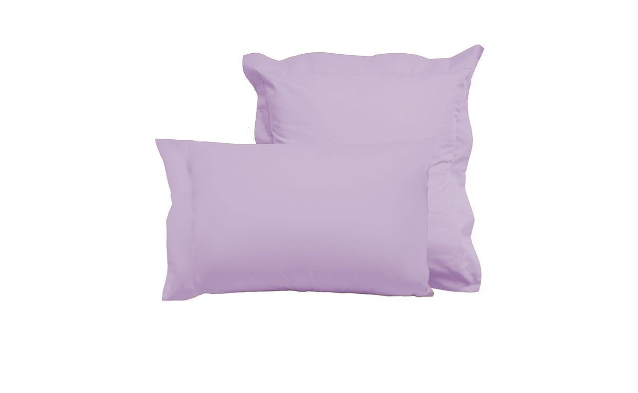 FUNDA ALMOHADA ALGODÓN PERCAL 200 HILOS MALVA